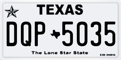 TX license plate DQP5035
