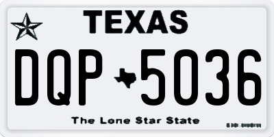 TX license plate DQP5036