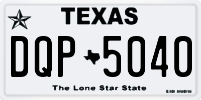 TX license plate DQP5040