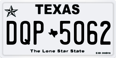 TX license plate DQP5062