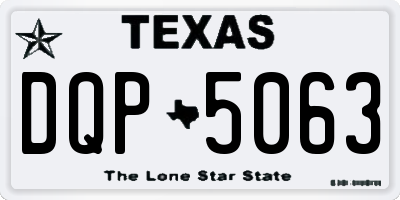 TX license plate DQP5063