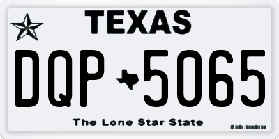 TX license plate DQP5065