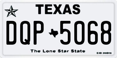 TX license plate DQP5068