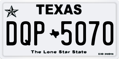 TX license plate DQP5070