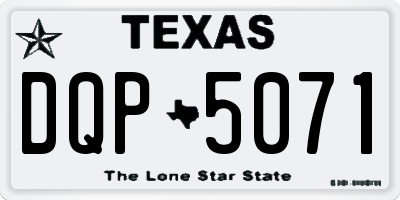 TX license plate DQP5071