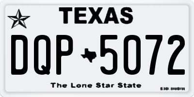 TX license plate DQP5072