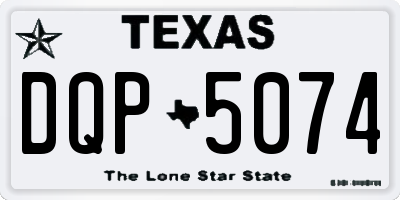 TX license plate DQP5074