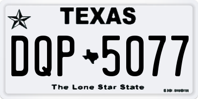 TX license plate DQP5077