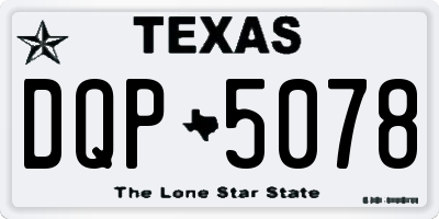 TX license plate DQP5078