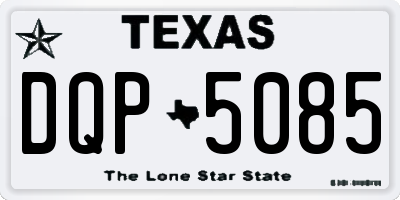 TX license plate DQP5085