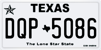 TX license plate DQP5086
