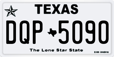 TX license plate DQP5090