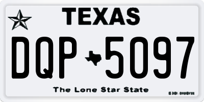 TX license plate DQP5097
