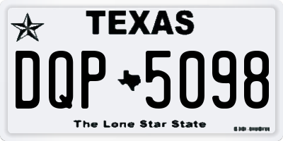 TX license plate DQP5098
