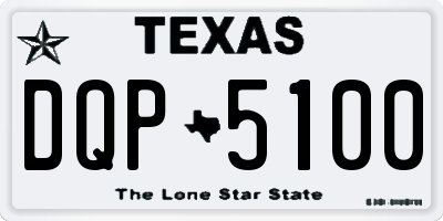 TX license plate DQP5100
