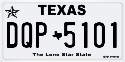 TX license plate DQP5101
