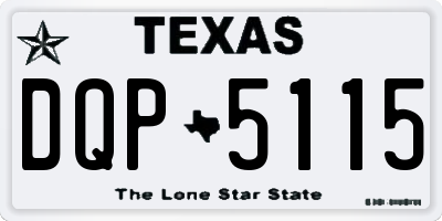 TX license plate DQP5115