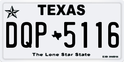 TX license plate DQP5116