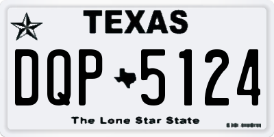 TX license plate DQP5124
