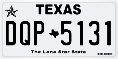 TX license plate DQP5131