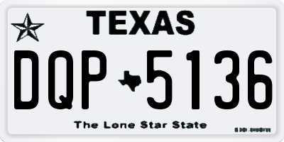 TX license plate DQP5136