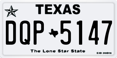 TX license plate DQP5147