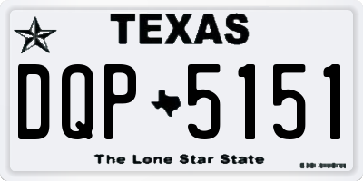 TX license plate DQP5151