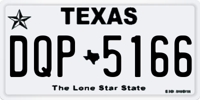 TX license plate DQP5166