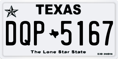 TX license plate DQP5167