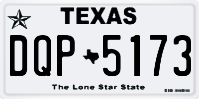 TX license plate DQP5173