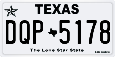 TX license plate DQP5178