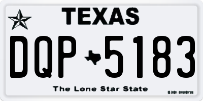 TX license plate DQP5183