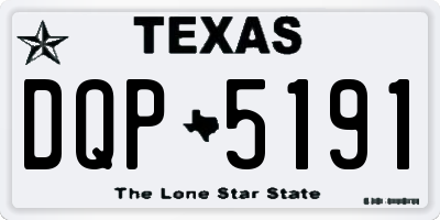 TX license plate DQP5191
