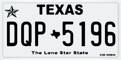 TX license plate DQP5196