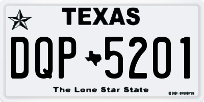TX license plate DQP5201