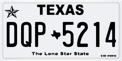 TX license plate DQP5214