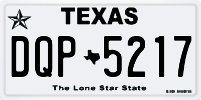 TX license plate DQP5217