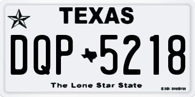 TX license plate DQP5218