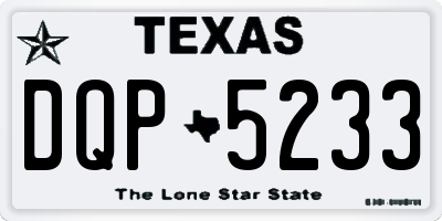 TX license plate DQP5233
