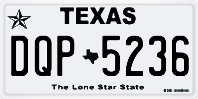 TX license plate DQP5236