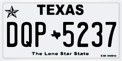 TX license plate DQP5237