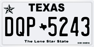 TX license plate DQP5243