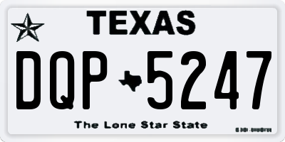 TX license plate DQP5247