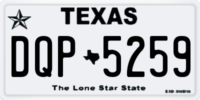 TX license plate DQP5259