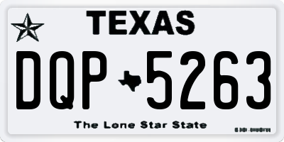 TX license plate DQP5263