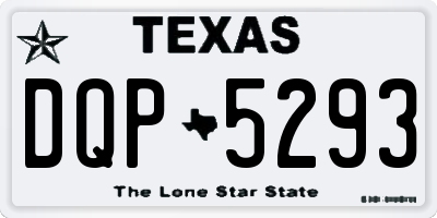 TX license plate DQP5293