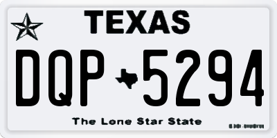 TX license plate DQP5294