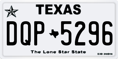 TX license plate DQP5296