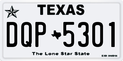 TX license plate DQP5301