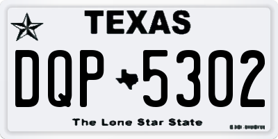 TX license plate DQP5302